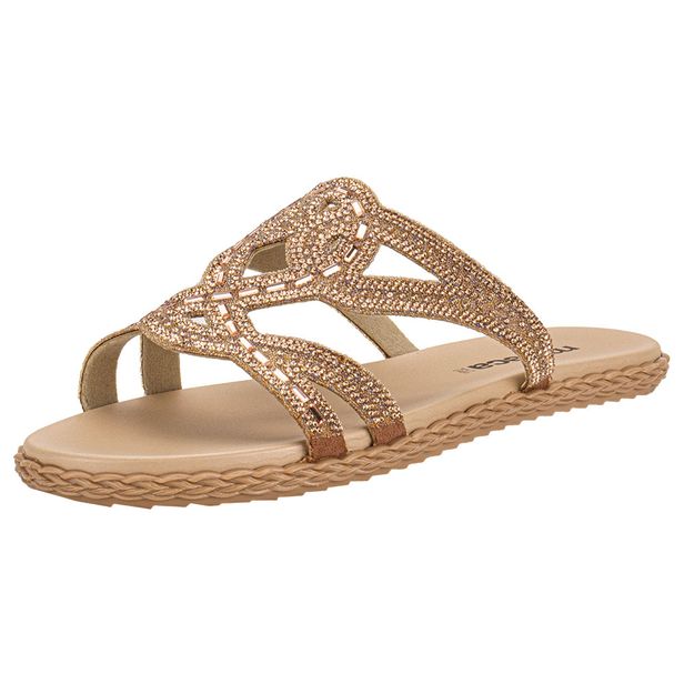Tamanco Feminino Flat Moleca 5452143 BRONZE 34