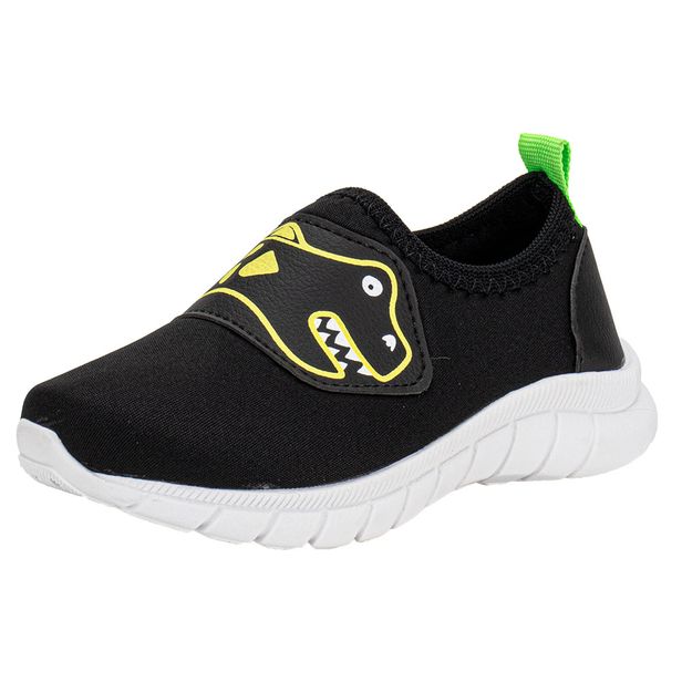 Tênis Infantil Masculino Slip On Kids Top - 335 PRETO 21