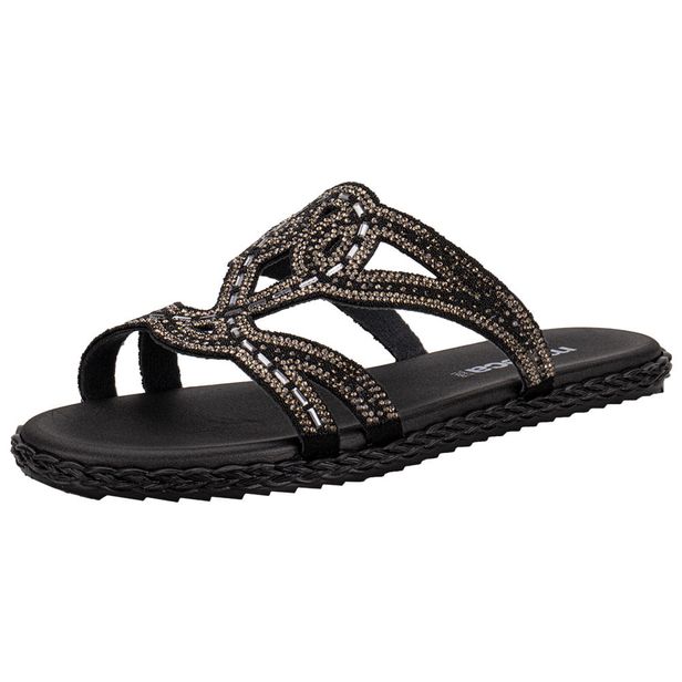 Tamanco Feminino Flat Moleca 5452143 PRETO 34
