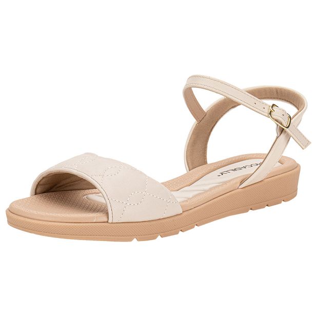 Sandália Feminina Flat Piccadilly 410036 MARFIM 38