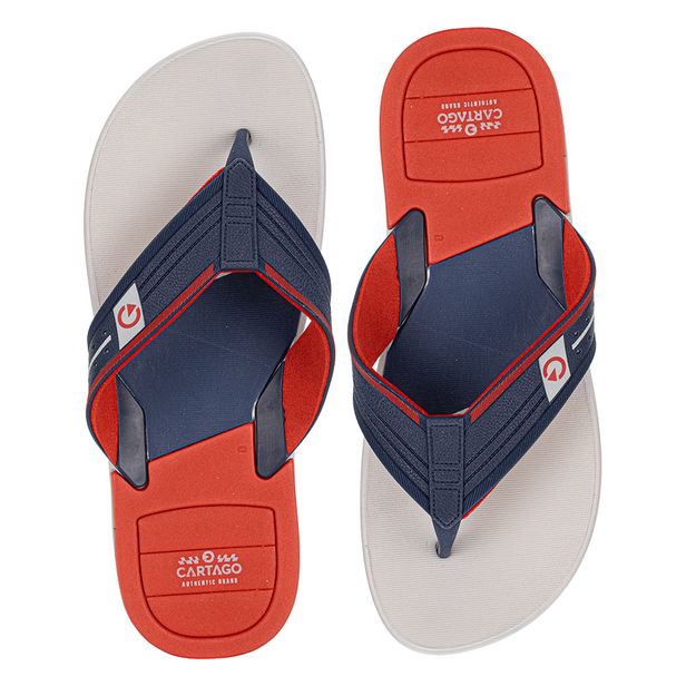 Chinelo Masculino Dallas Cartago - 12158 AZUL/VERMELHO 02 39