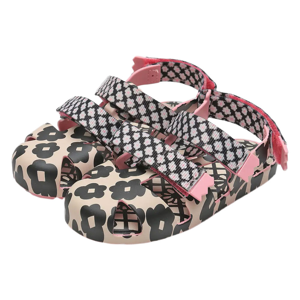 Mini Melissa Ioiô + Fábula Infantil 33769 PRETO/ROSA | Clovis Calçados