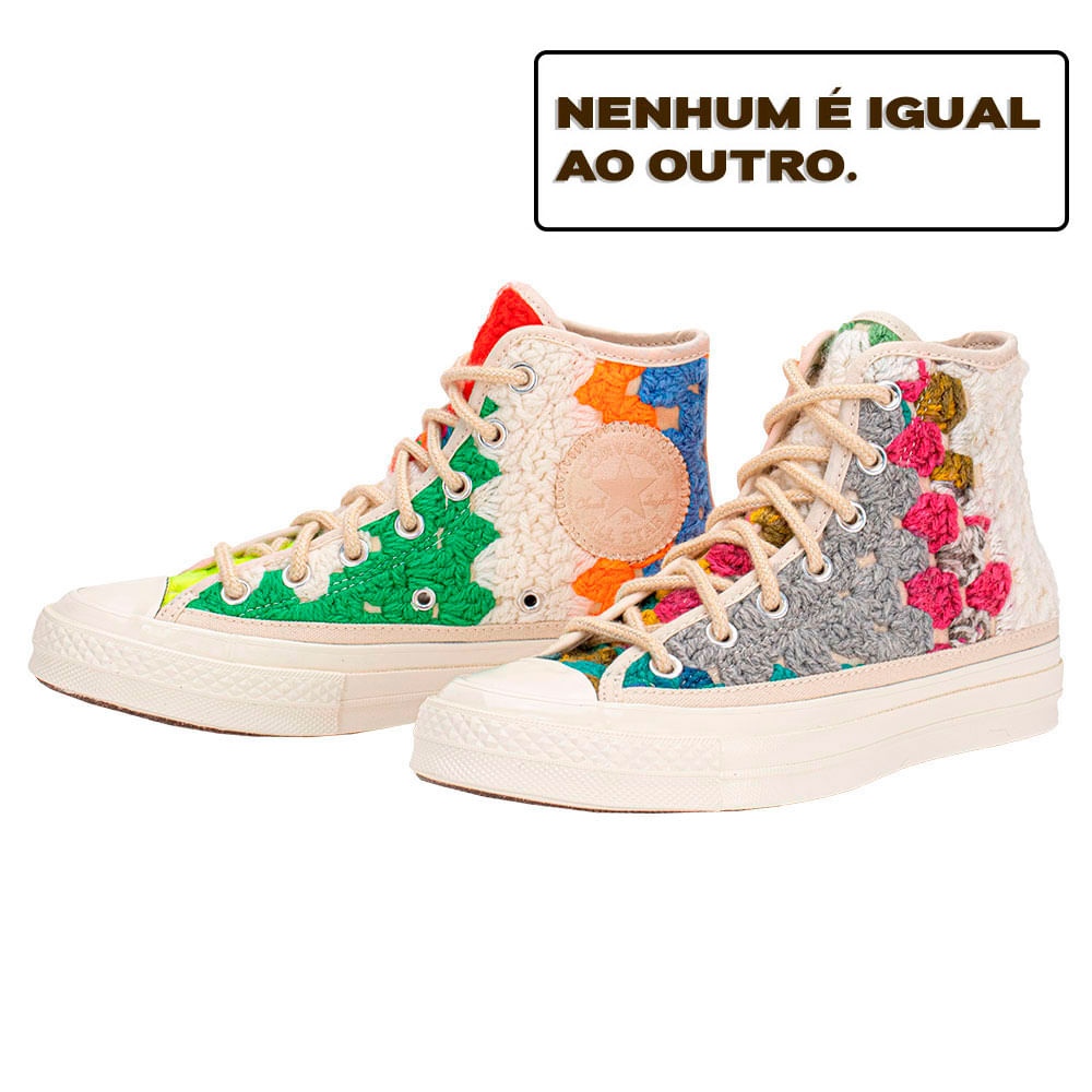 Tênis Chuck 70 High x Upcycle Crochet Converse A09228C SORTIDOS