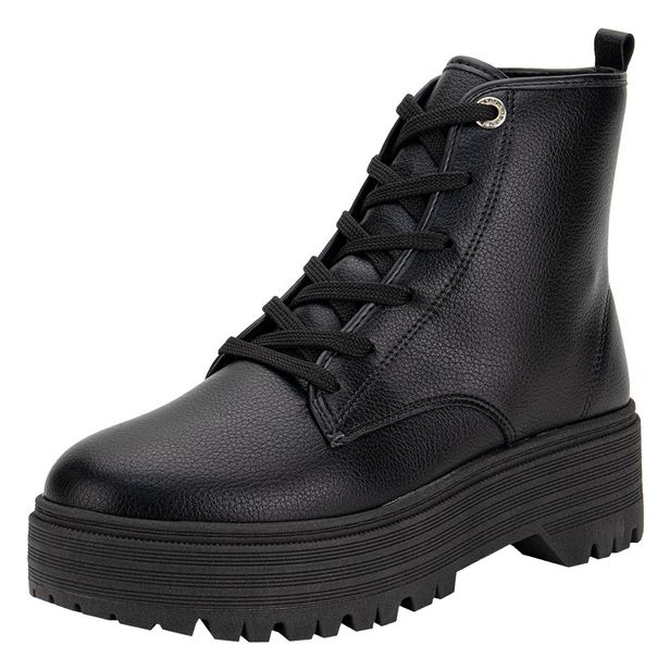 Bota Feminina Coturno Moleca 5351101 PRETO 35