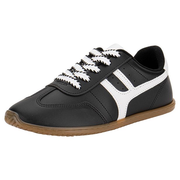 Tênis Feminino Casual Moleca 5827101 PRETO/BRANCO 35