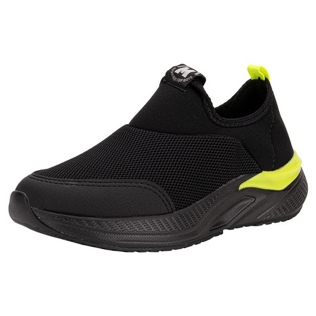 Tênis Infantil Masculino Slip On Molekinho 2871101 PRETO/VERDE 28
