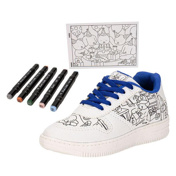 Kit Tênis Infantil Goods e Caneta Touch Minipé MP2549S BRANCO/AZUL 26