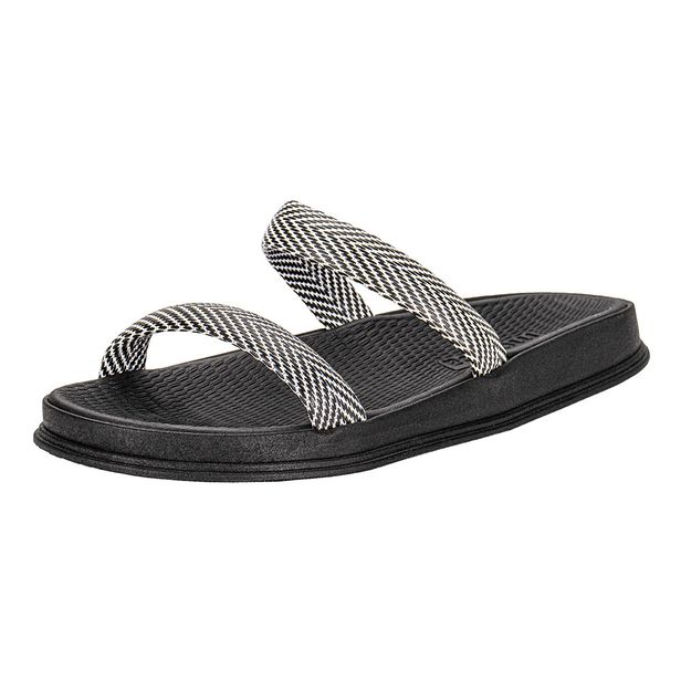 Tamanco Feminino Flat Moleca 5556100 PRETO/BRANCO 34