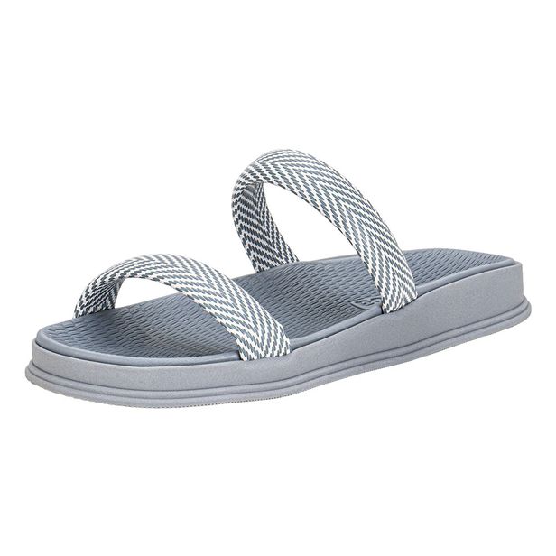 Tamanco Feminino Flat Moleca 5556100 AZUL/BRANCO 34
