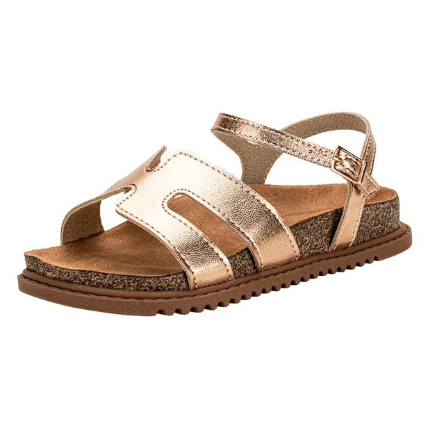 Sandália Infantil Feminina Molekinha 2357110 OURO/ROSADO 26