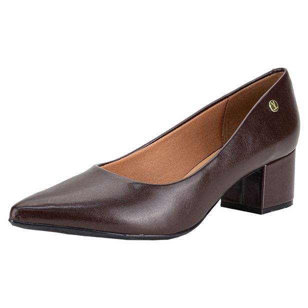Sapato Feminino Salto Grosso Vizzano 1220315 CHOCOLATE 34