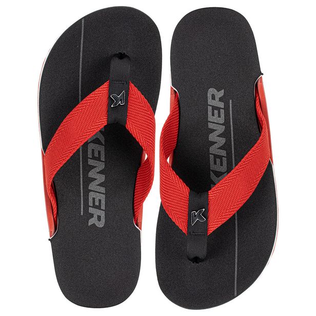 Chinelo Masculino NK6 Kenner EWU PRETO/VERMELHO 38
