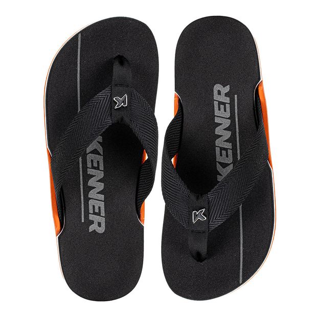 Chinelo Masculino NK6 Kenner EWU PRETO/LARANJA 38