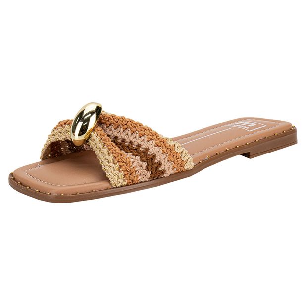 Tamanco Feminino flat Moleca 5547107 SALMÃO 34