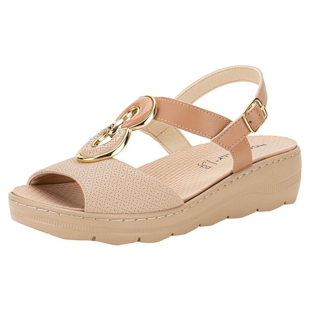 Sandália Feminina Anabela Piccadilly 568068 BEGE 34