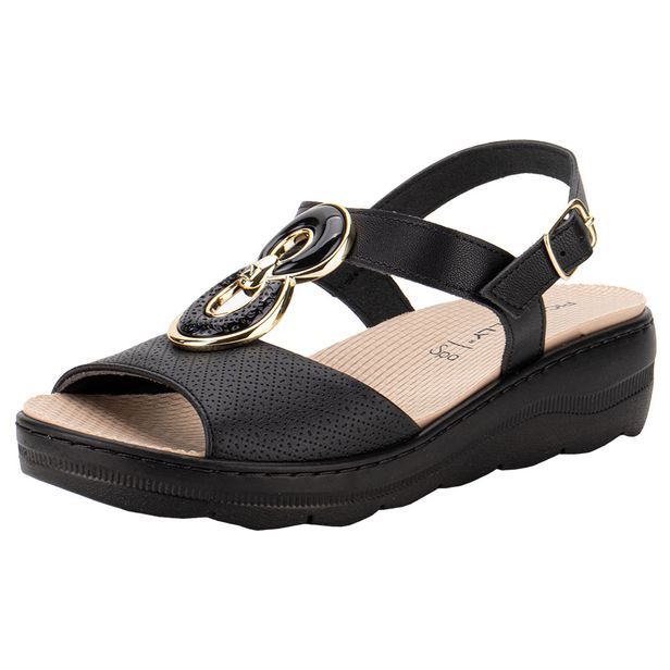 Sandália Feminina Anabela Piccadilly 568068 PRETO 34