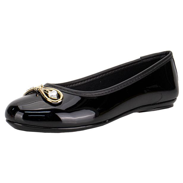 Sapatilha Infantil Feminina Molekinha 25021010 VERNIZ/PRETO 26