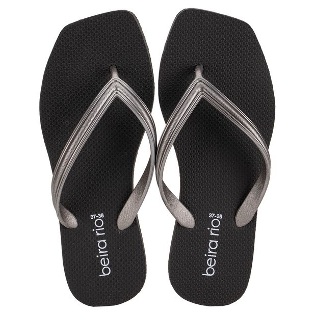 Chinelo Feminino Beira Rio 8556900 PRETO/GRAFITE 33/34