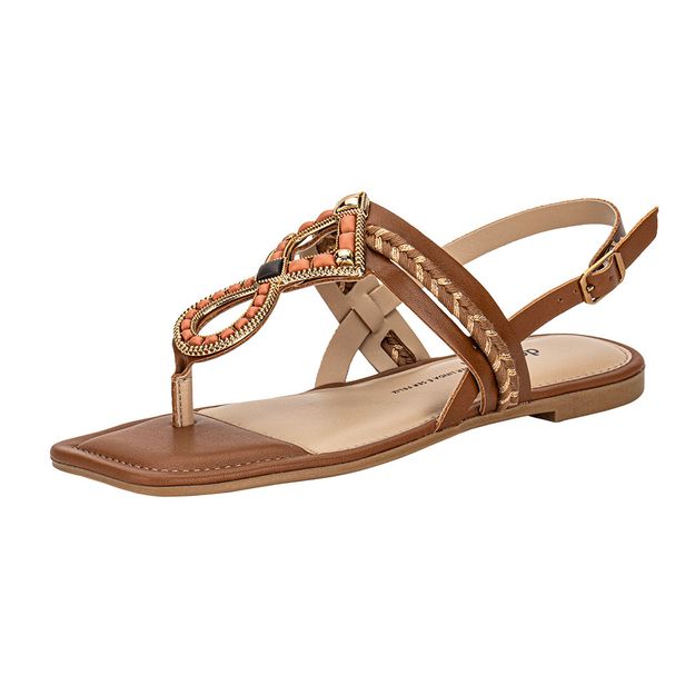 Sandália Feminina Flat Dakota Y7951 CARAMELO 37