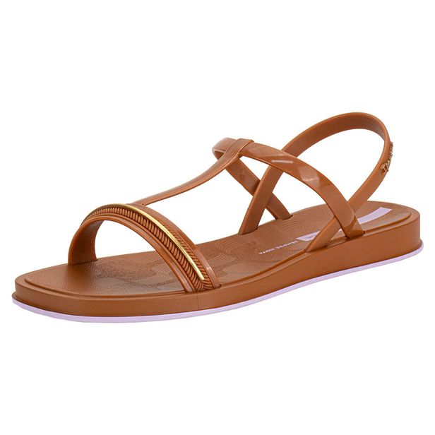 Sandália Feminina Flat Glow Ipanema 27402 CARAMELO 33/34