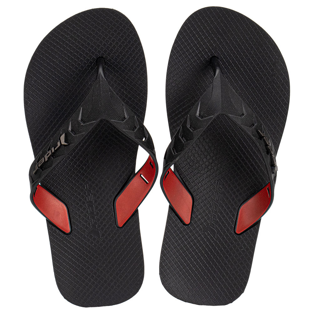 Chinelo Infantil Masculino Street Dou Rider - 12431 PRETO/VERMELHO 25/26