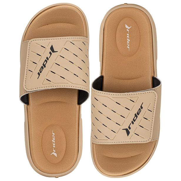 Chinelo Masculino Slide R Soft Plus Rider 12529 BEGE 37/38