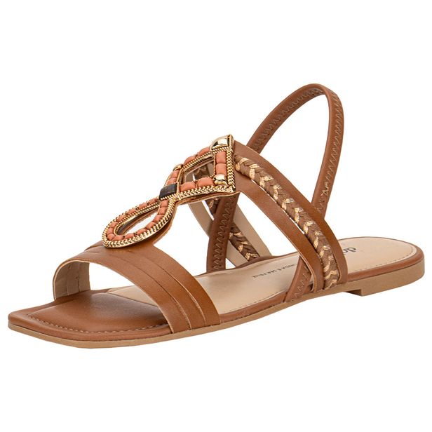 Sandália Feminina Flat Dakota Y7952 CARAMELO 34