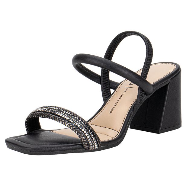 Sandália Feminina Salto Grosso Dakota Y8911 PRETO 34