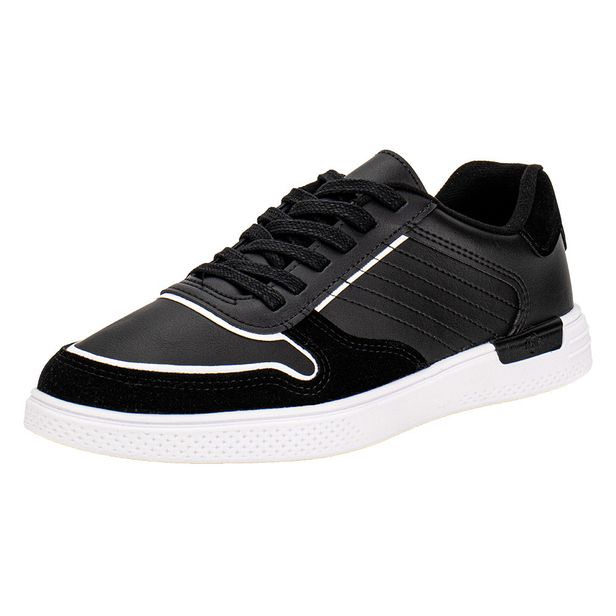 Sapatênis Masculino Casual BRsport 2270115 PRETO/BRANCO 38