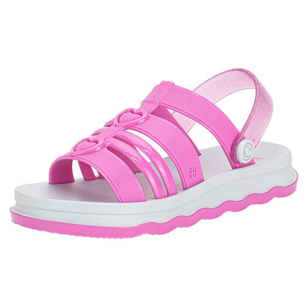 Sandália Infantil Feminina Zip Zaxy 19269 CINZA/LILAS 29