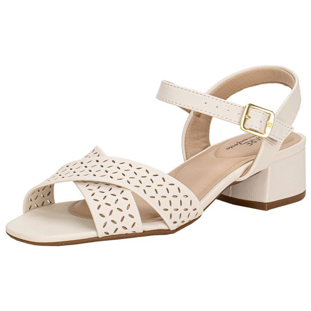 Sandália Feminina Salto Grosso Modare 7211105 MARFIM 35