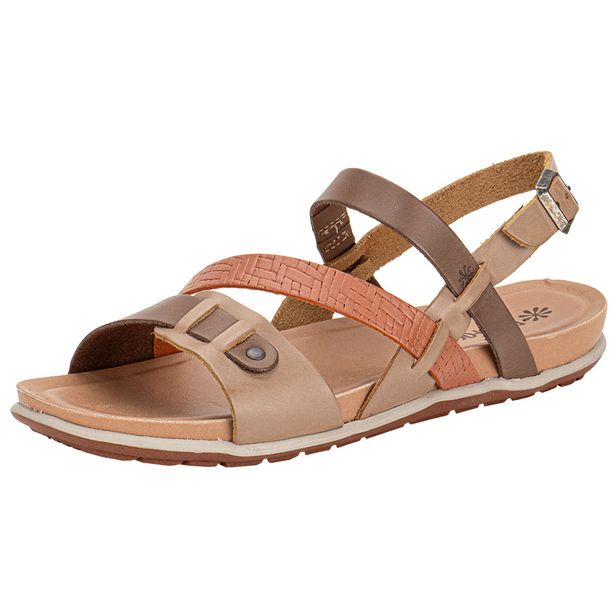Sandália Feminina Serena Flat New Face 36783 CAFÉ/BEGE 34