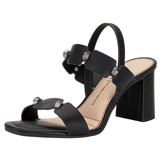 Sandália Feminina Salto Grosso Dakota Y8762 PRETO 34