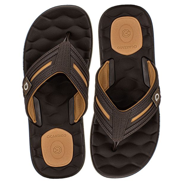 Chinelo Masculino Egeu IV Cartago 12530 CAFÉ/BEGE 37/38