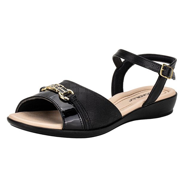 Sandália Feminina Flat Piccadilly 500397 PRETO 34