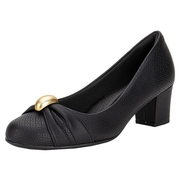 Sapato Feminino Salto Grosso Piccadilly 110184 PRETO 34