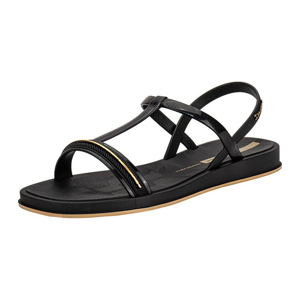 Sandália Feminina Flat Glow Ipanema 27402 PRETO 33/34