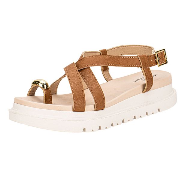 Sandália Feminina Flat Modare 7200107 CAMEL 34