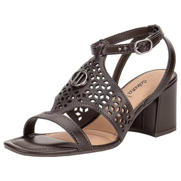 Sandália Feminina Salto Grosso Dakota Y9791 CAFÉ 35