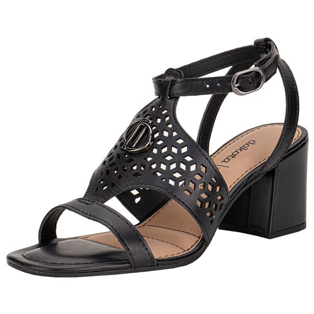 Sandália Feminina Salto Grosso Dakota Y9791 PRETO 34