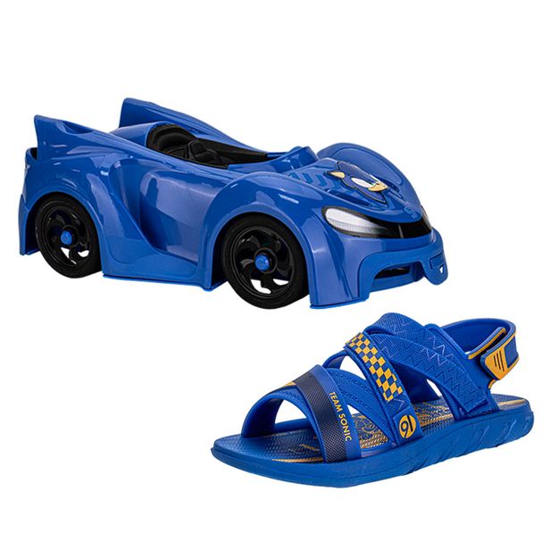 Kit Papete Infantil Sonic e Fast Car Grendene Kids 23294 AZUL/AMARELO 25