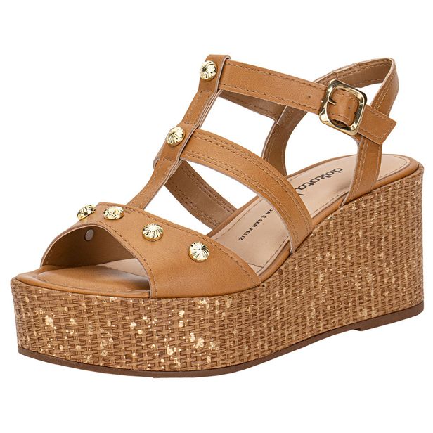 Sandália Feminina Anabela Dakota Y9541 CARAMELO 34