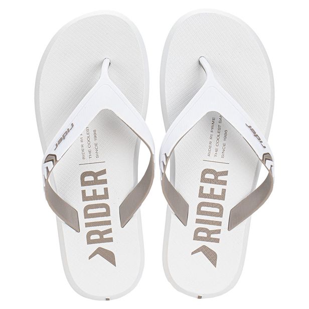 Chinelo Masculino R1 Prime Rider 12438 BRANCO/CINZA 40