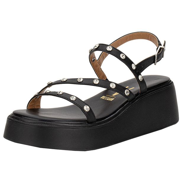 Sandália Feminina Anabela Vizzano 6525101 PRETO 34