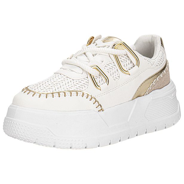 Tênis Feminino Casual Ramarim 25762333 BEGE/DOURADO 34