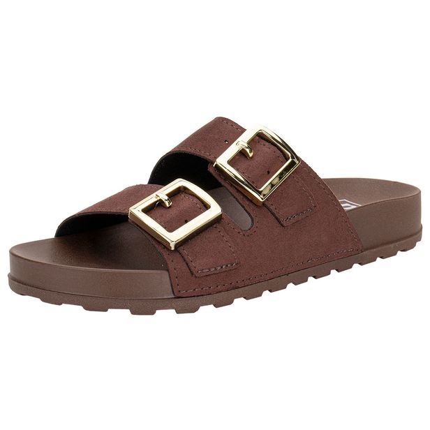 Sandália Feminina Conforto Moleca 5436401 CHOCOLATE 34