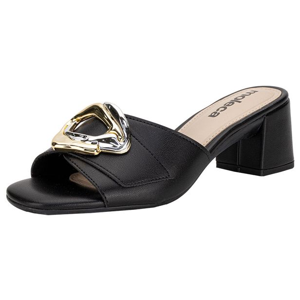 Tamanco Feminino Salto Grosso Moleca 5496117 PRETO 34