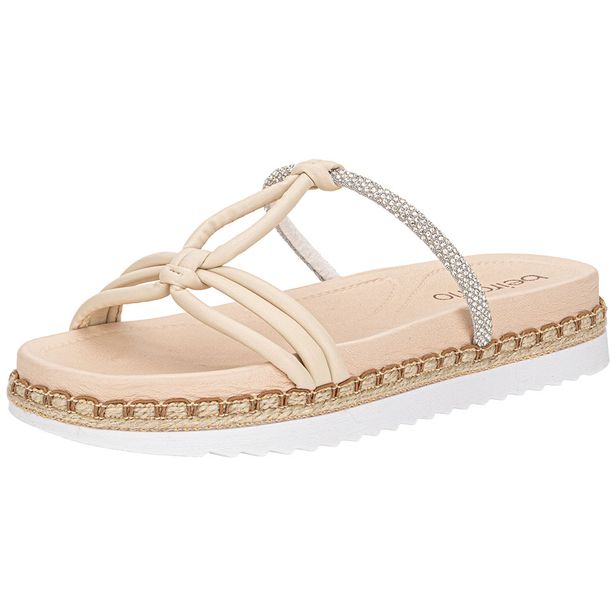 Tamanco Feminino Flat Beira Rio 8553102 NATURAL 34