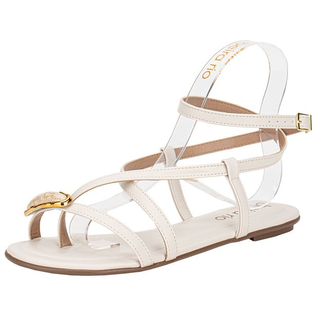 Sandália Feminina Flat Beira Rio 8367875 MARFIM 34