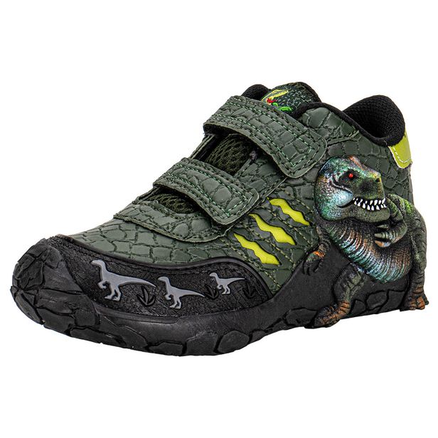 Tênis Infantil Masculino Dino Park Vissi DS136 VERDE/PRETO 28